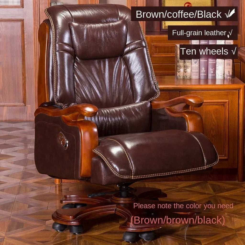 Leather Swivel Recliner Chair with Footrest X95557