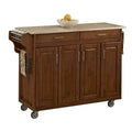 Wood Top Kitchen Cart in Cottage Oak Q726221