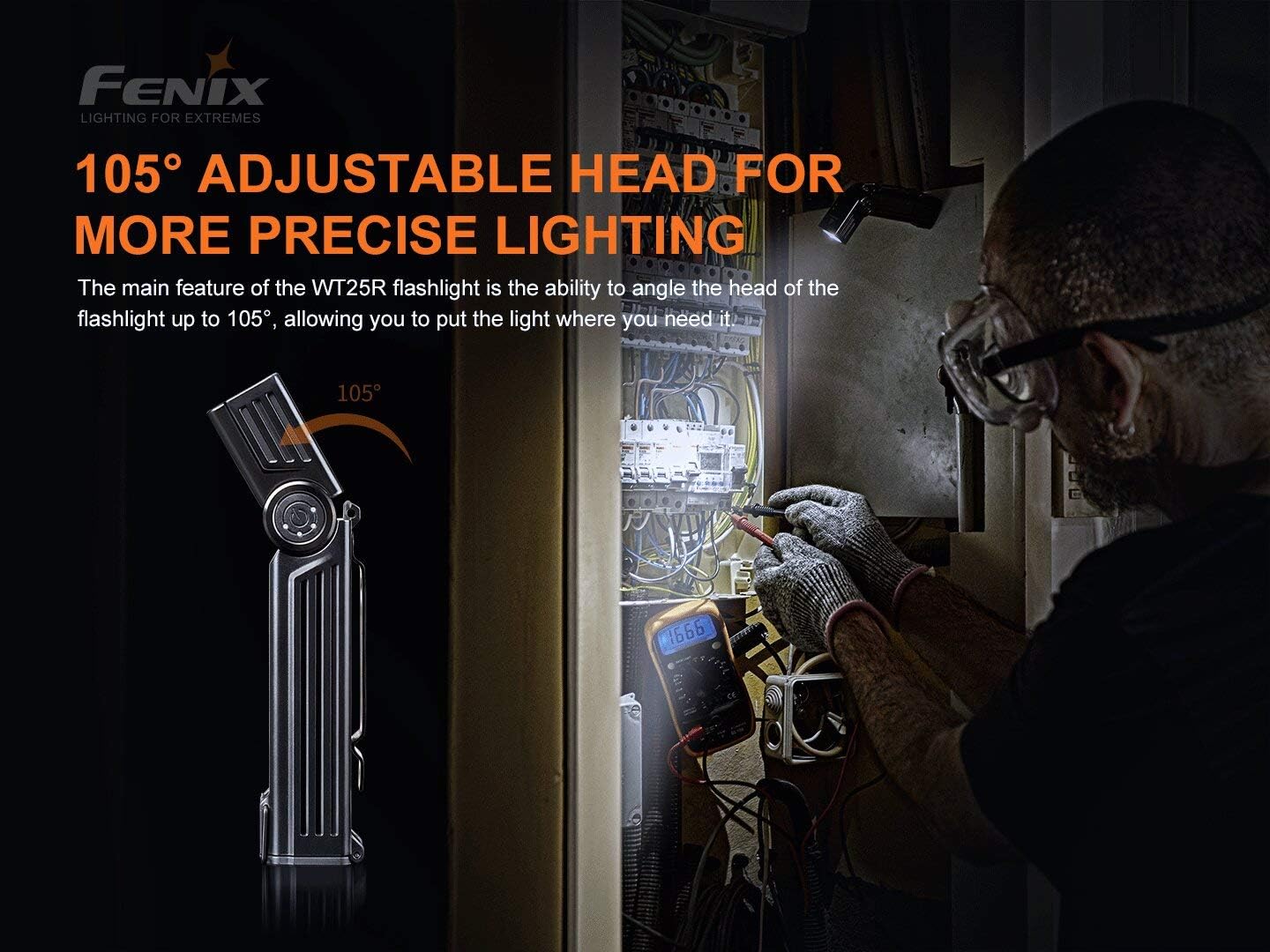 Rechargeable Handheld Worklight Flashlight with Battery, Pack of 2 N42616