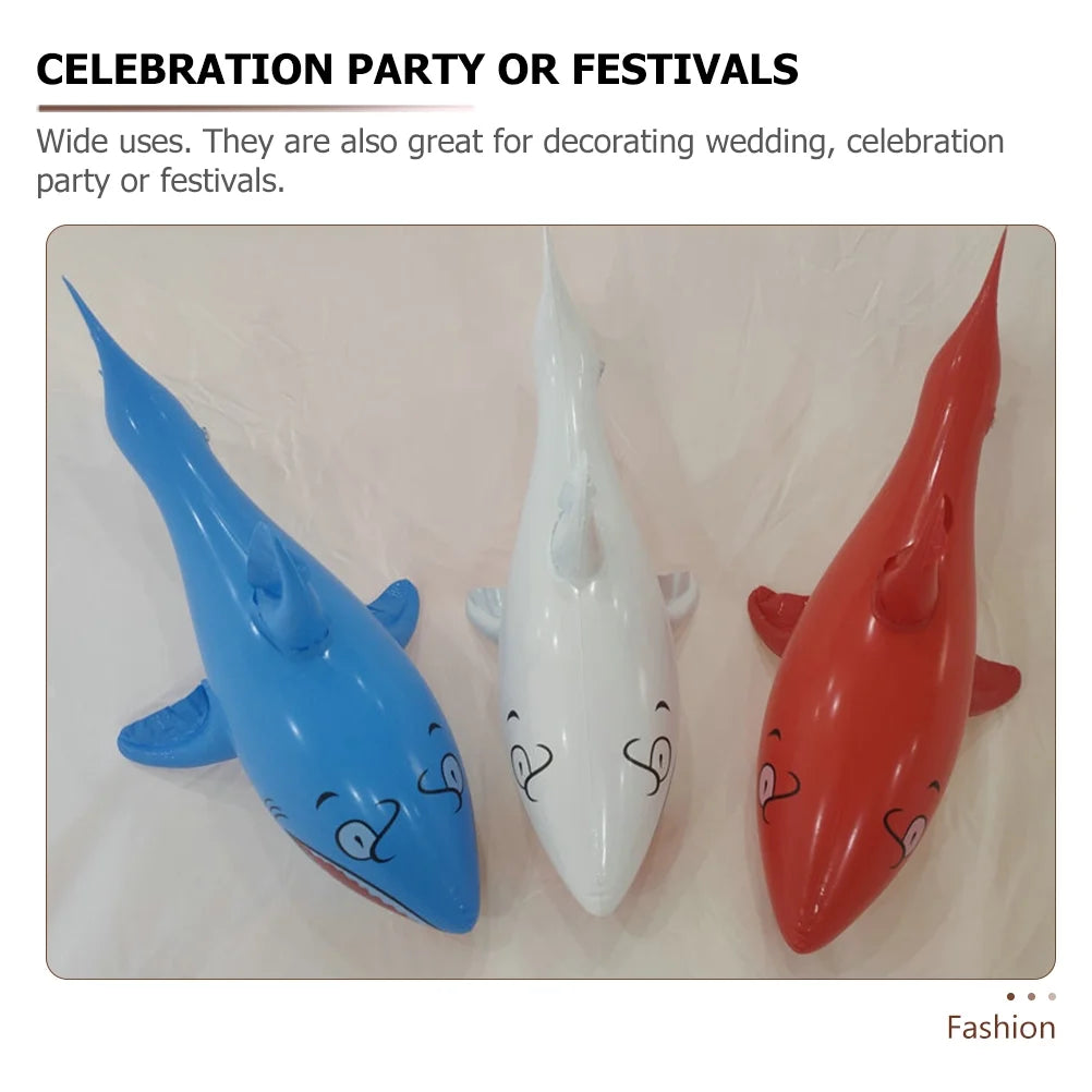 9 Pcs Inflatable Shark Pvc Pool Toy A310
