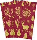 Reindeer Bells Snowflakes Kitchen Towels Set of 4 Ultra Absorbent 28'' x 18'' O397138