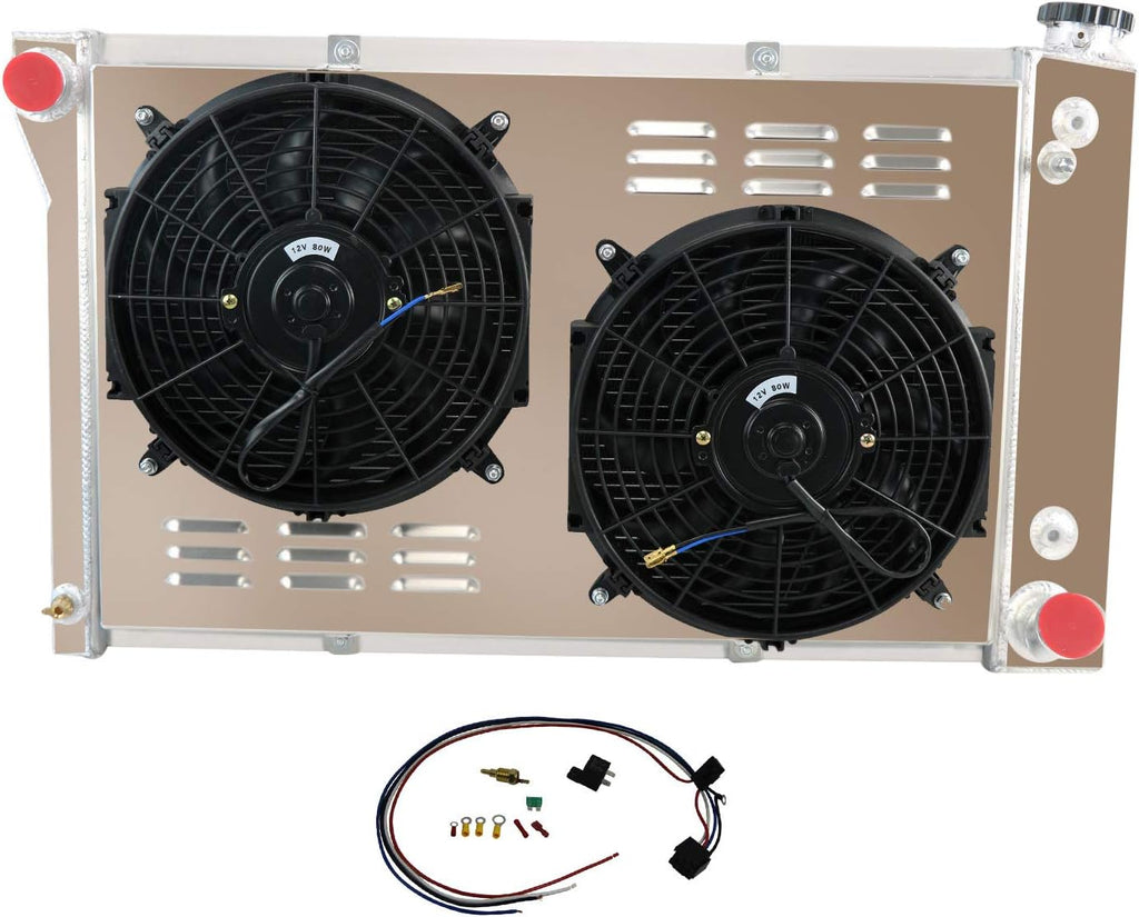 All Aluminum 4 Row Core Radiator with Fan Shroud Combo C626