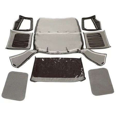 Convertible Soft Top Sailcloth for 1987-1995 Jeep Wrangler YJ Black 2 Door A30994