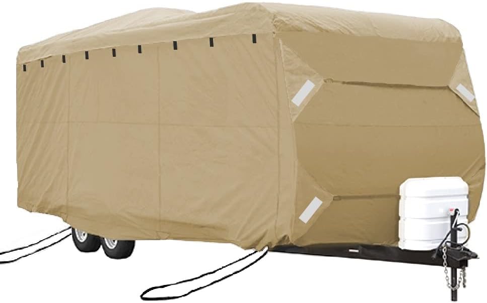 RV Cover Extra Thick 4-ply Top Panel Grey Fits 30'-33' Trailers J534277