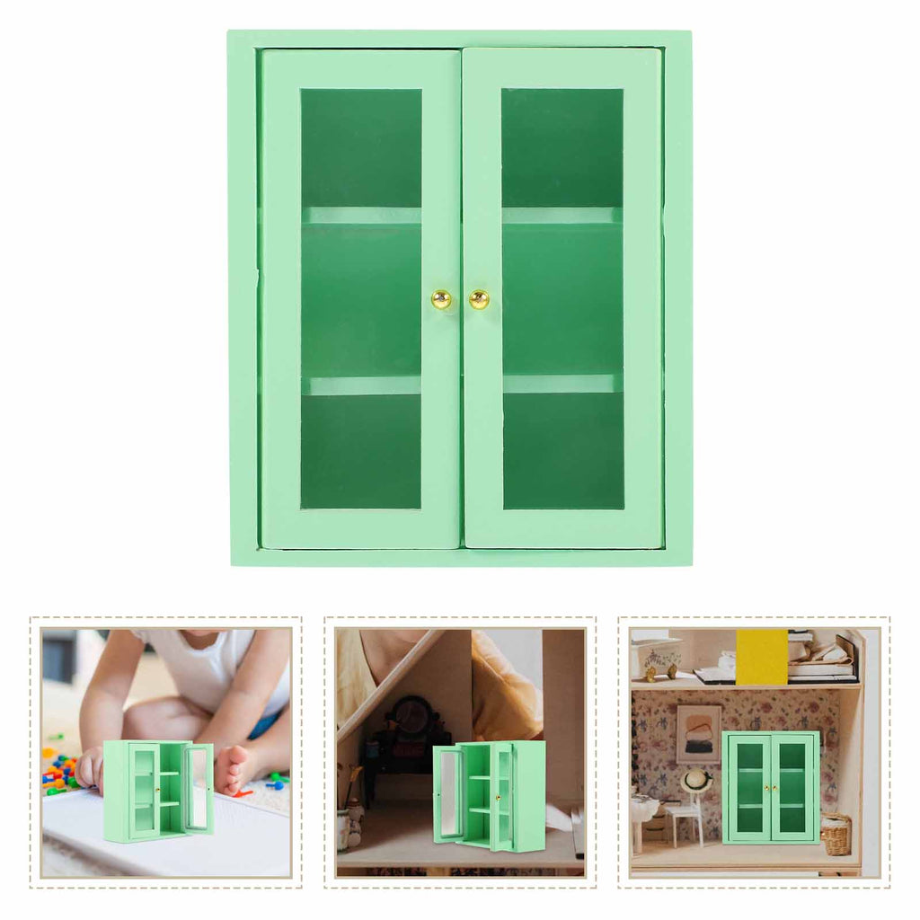 Wooden Miniature Cabinet Model Tiny House Ornament L53087