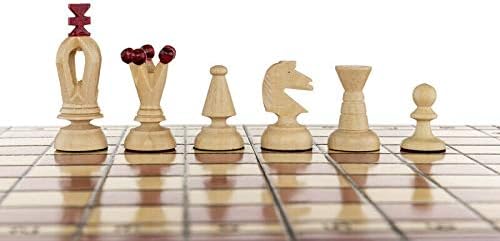 Vintage Carved Wooden Chess Set K967