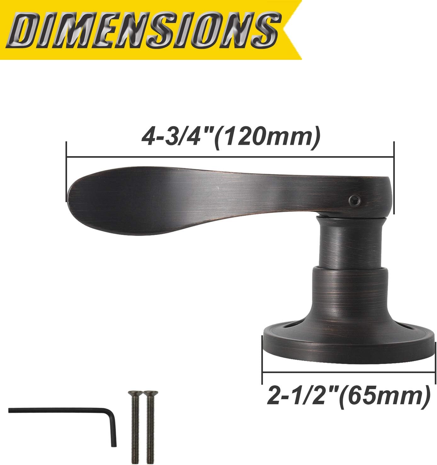 Oil Rubbed Bronze Dummy Door Handles, Right Handed 5 Pack U35941
