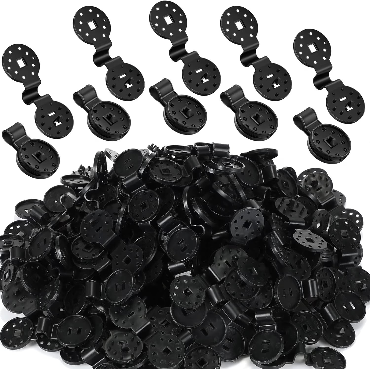 400 Pcs Black Shade Cloth Plastic Clips for Garden Greenhouse Y632