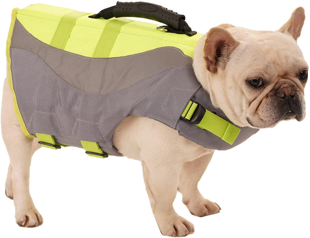 Green XL Dog Life Jacket with Rescue Handle C78773