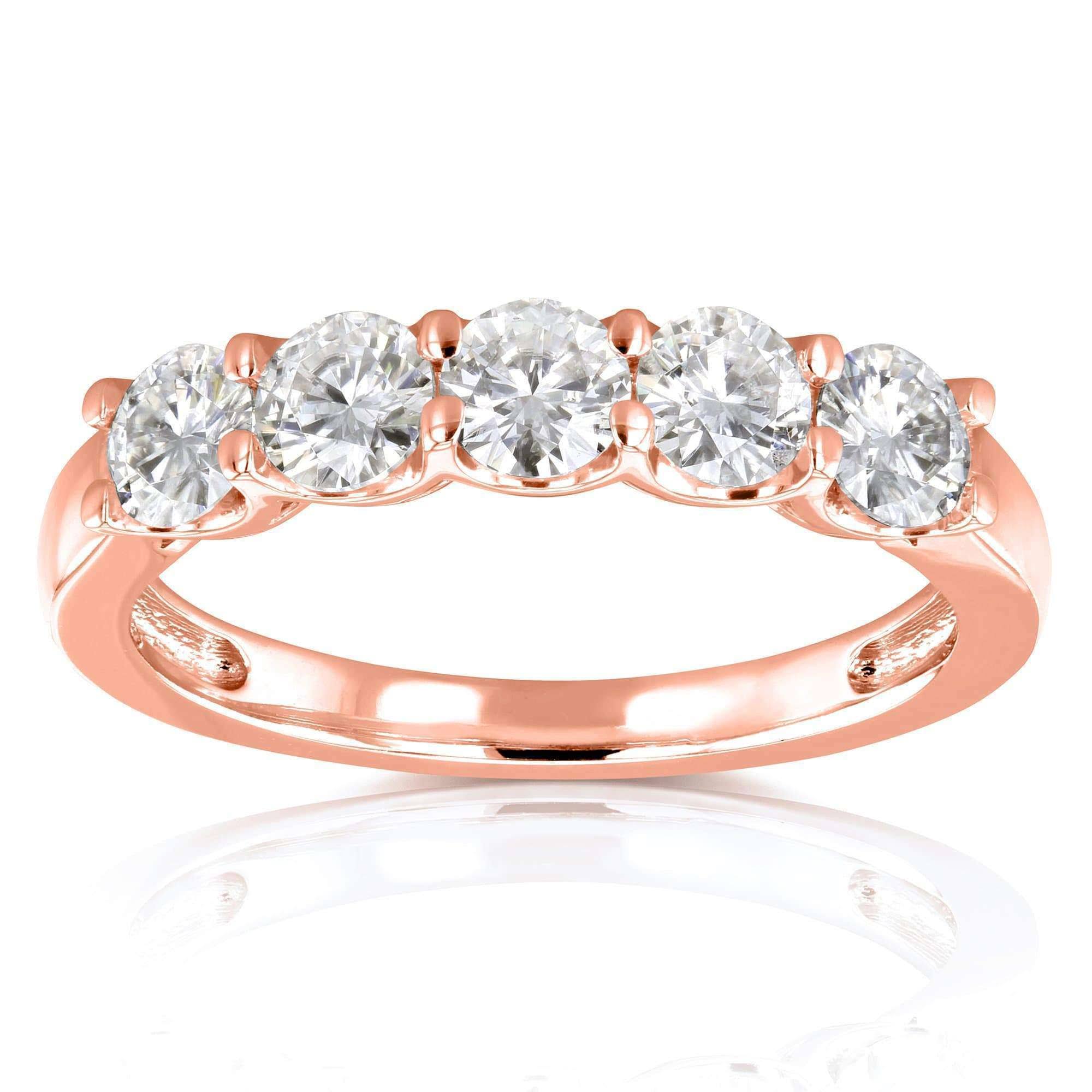 14K Yellow Gold Moissanite Bridal Wedding Band N5989