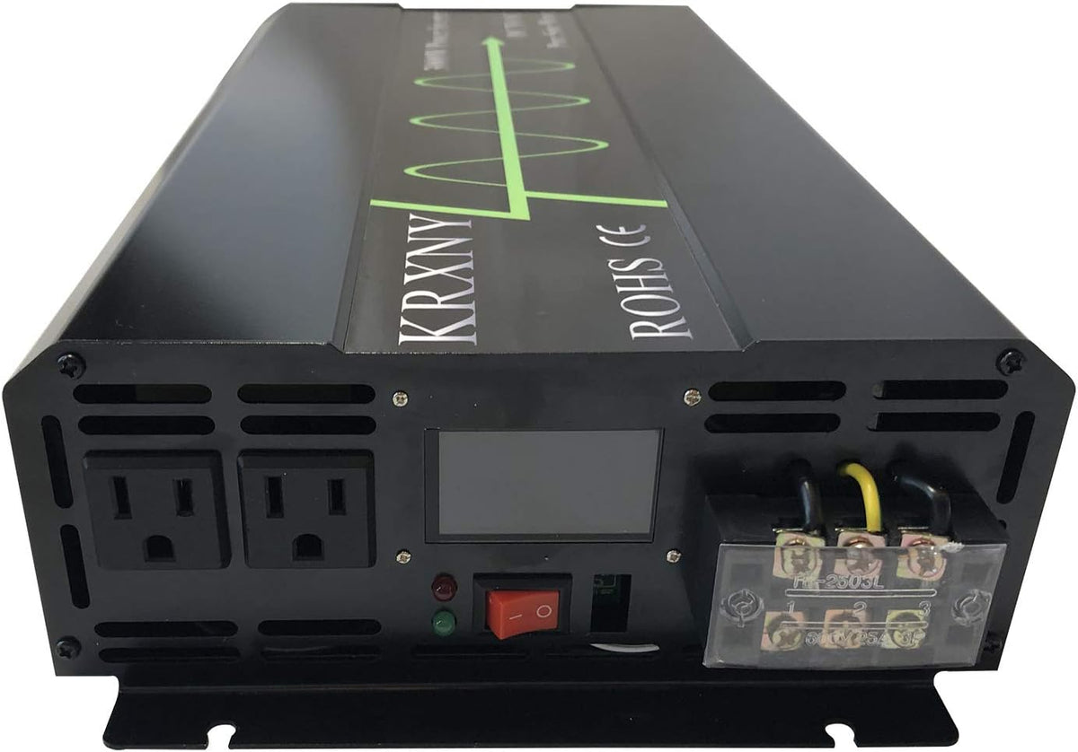 3000W Pure Sine Wave Power Inverter 48V DC to 110V 120V AC 60HZ with LCD Display Q723