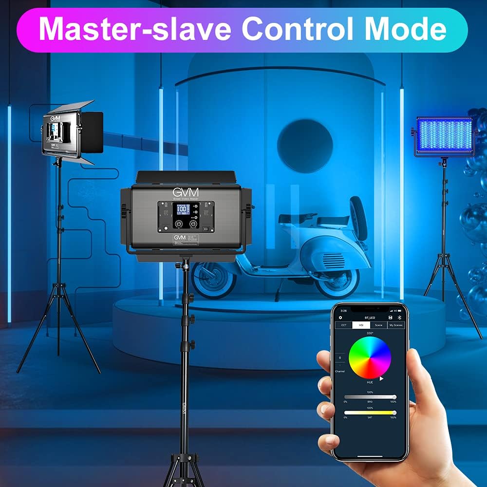 RGB LED Video Light 2 Packs 1128 Led Beads Q1899