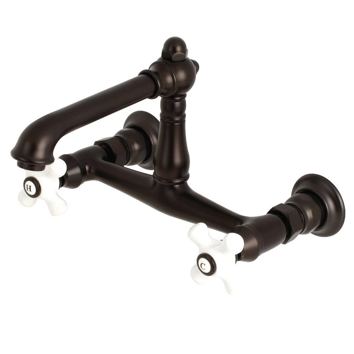 Polished Brass Wall Mount Bathroom Faucet X1361