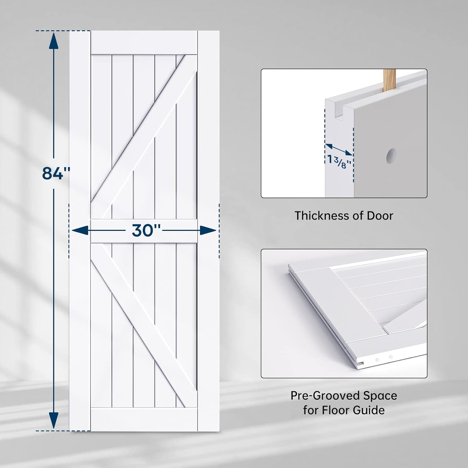 White Barn Door Slab P9892