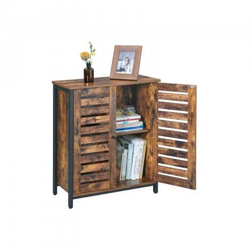 Industrial Double Louvered Doors Cabinet F80240