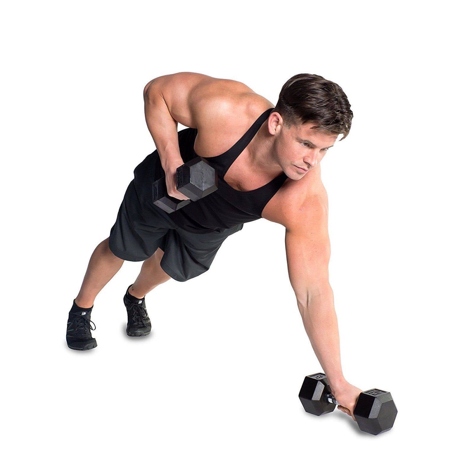 45 lb Coated Hex Dumbbell Q43115