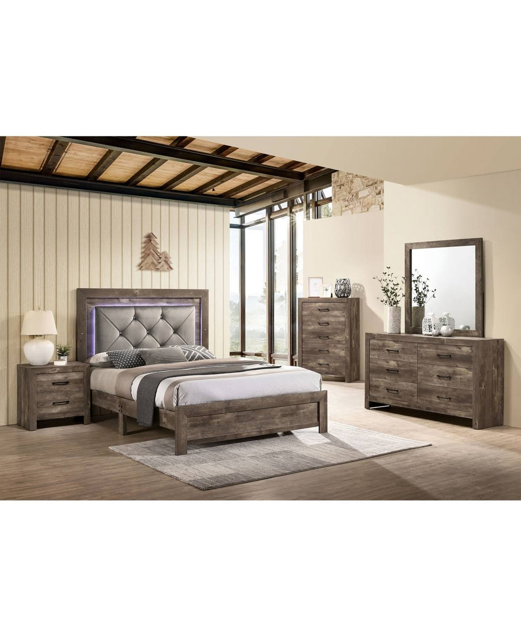 Brown 2-Drawer Nightstand N38749