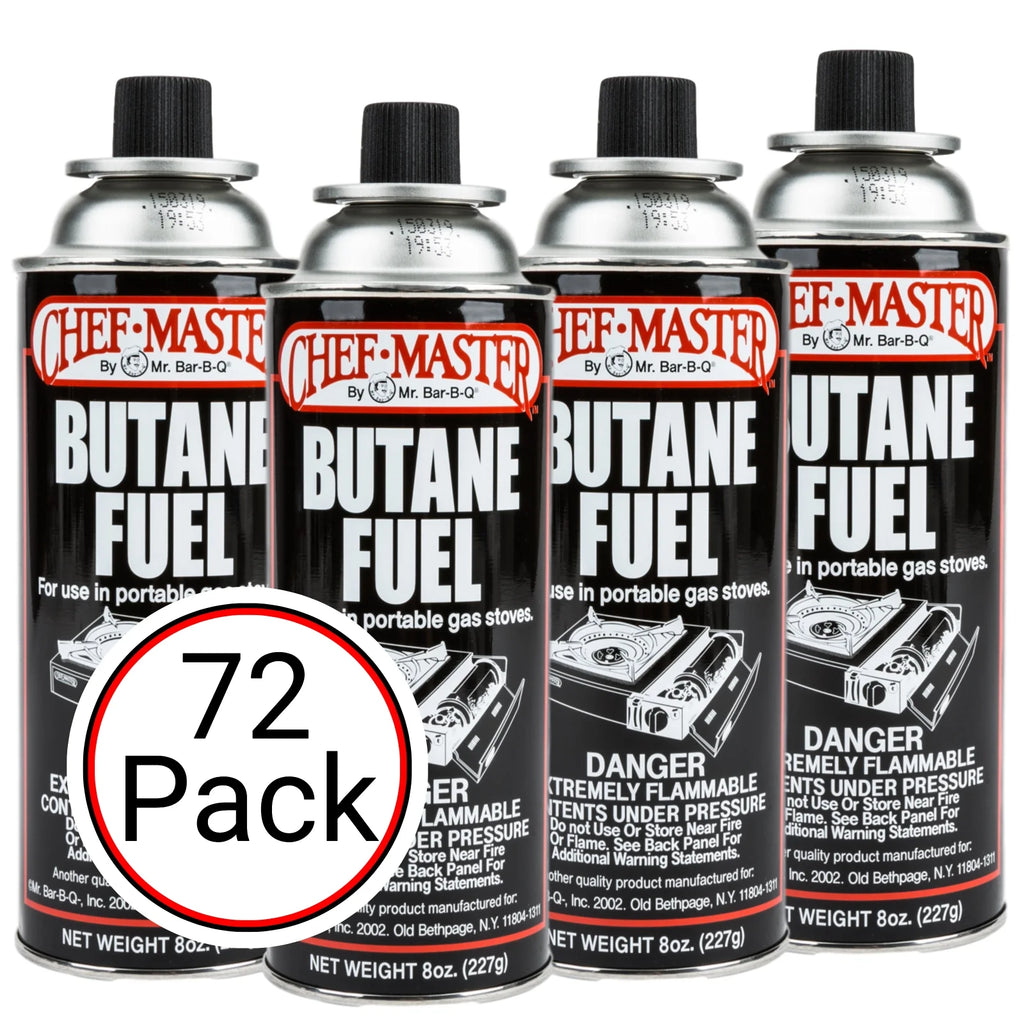 Pack of 72 Butane Fuel Cylinders, 8oz Butane Canisters J910