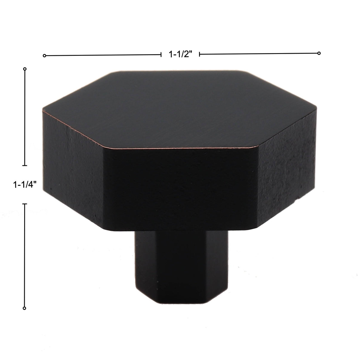 Oil Rubbed Bronze Solid Hexagon Cabinet Drawer Knobs (10-Pack) R7972