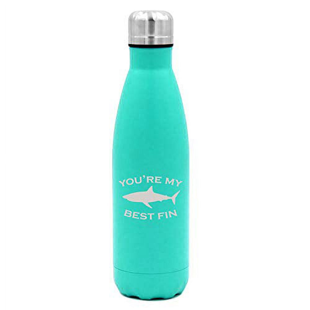 17 oz Double Wall Vacuum Insulated Stainless Steel Water Bottle Travel Mug Cup (Light Blue) X178