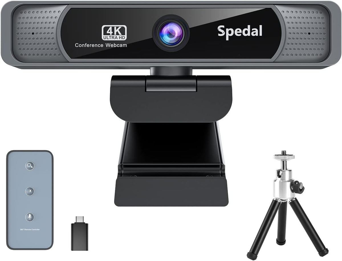 4K UHD Webcam with Dual Microphones and Remote A3077