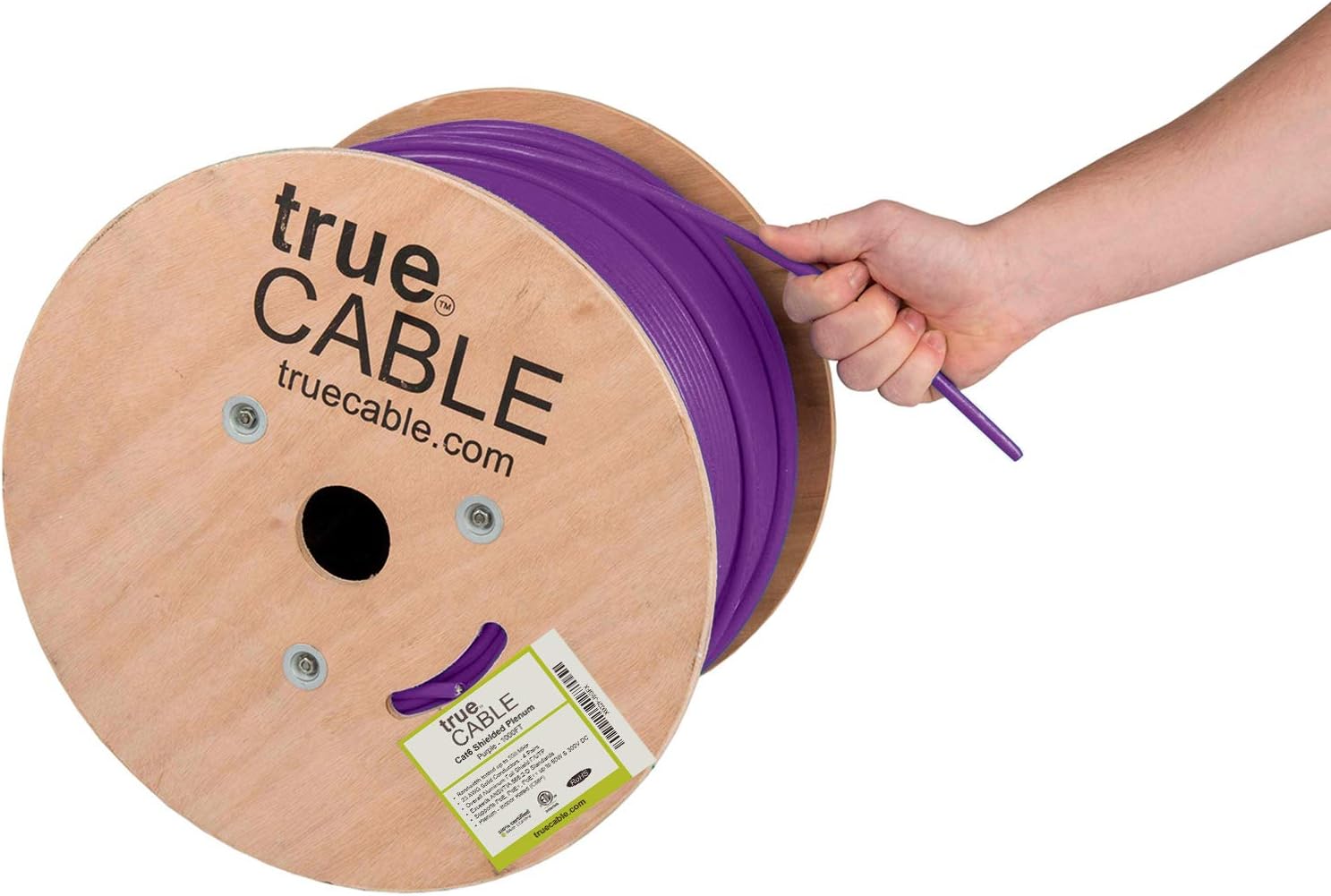 1000ft Yellow 23AWG Solid Bare Copper Bulk Ethernet Cable W773061
