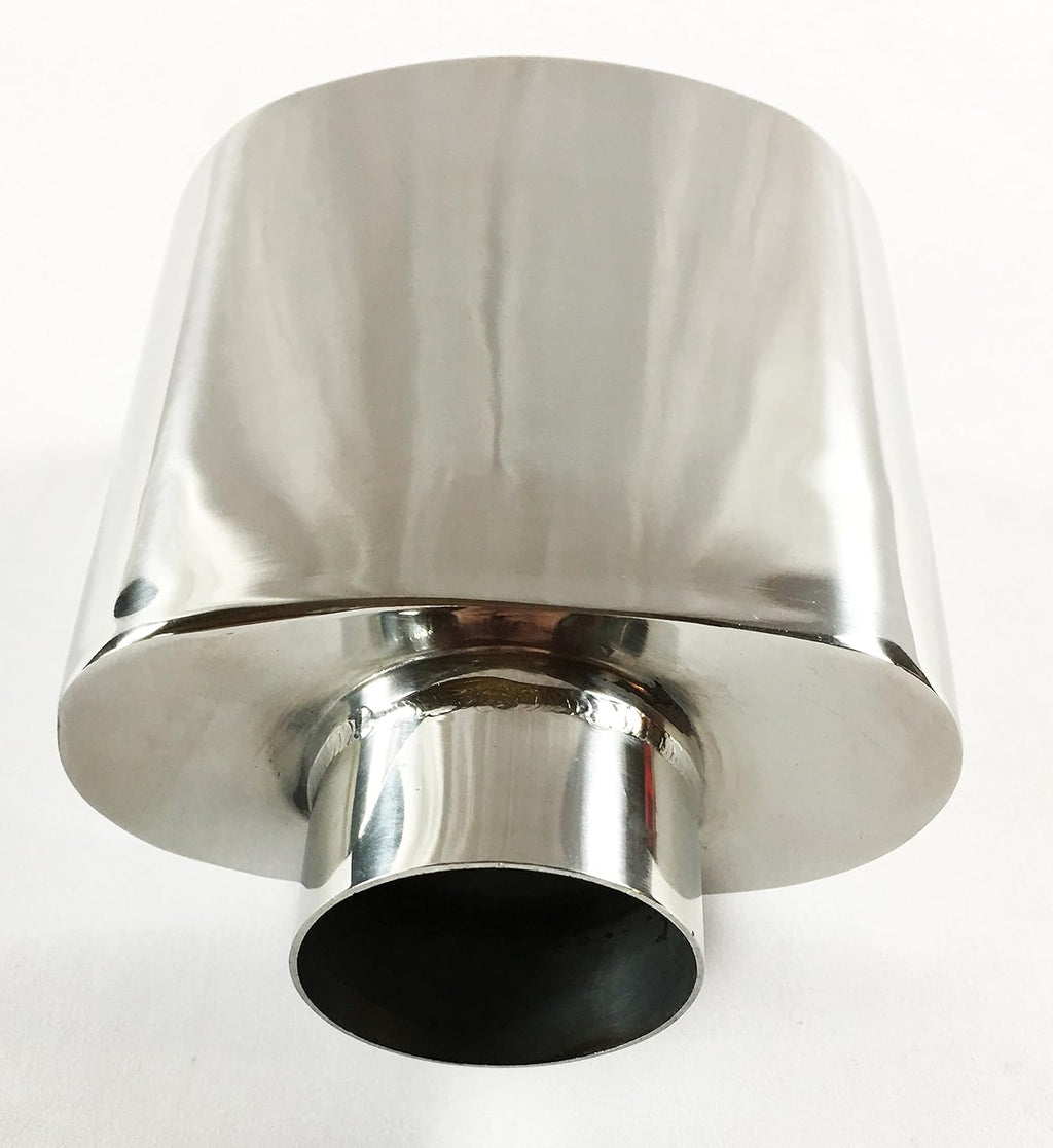 Double Wall Rolled Oval Stainless Steel Exhaust Tip Pack of 2 L937
