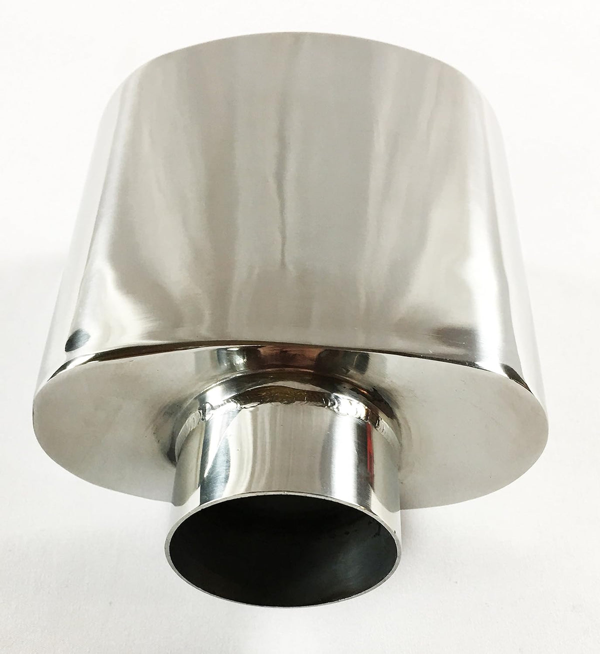 Double Wall Rolled Oval Stainless Steel Exhaust Tip Pack of 2 L937