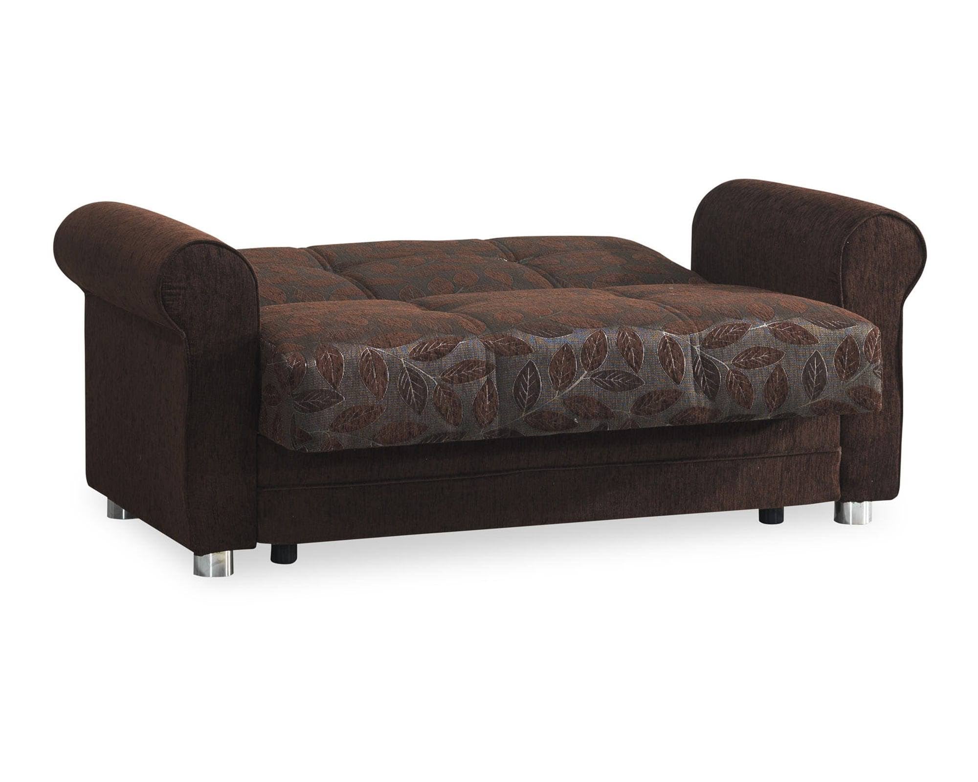 Dark Brown Chenille Loveseat P529