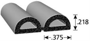 Black EPDM Rubber Seal Weatherstripping, 500 ft. Roll S714073
