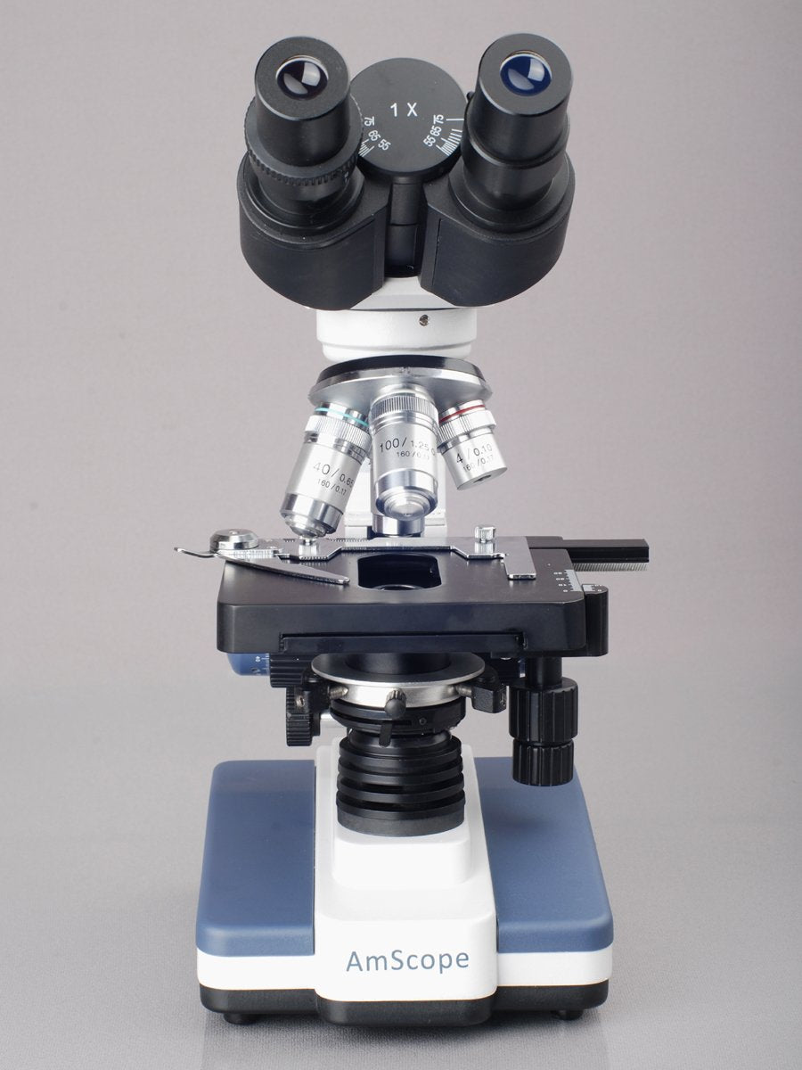 40X-2500X LED Digital Binocular Compound Microscope with 3D Stage and USB Camera F836933