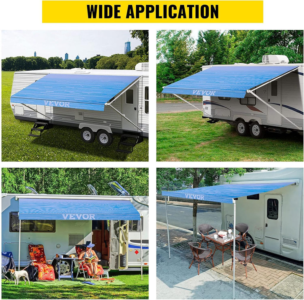 Ocean Blue 15oz Vinyl RV Awning Fabric Replacement M536877