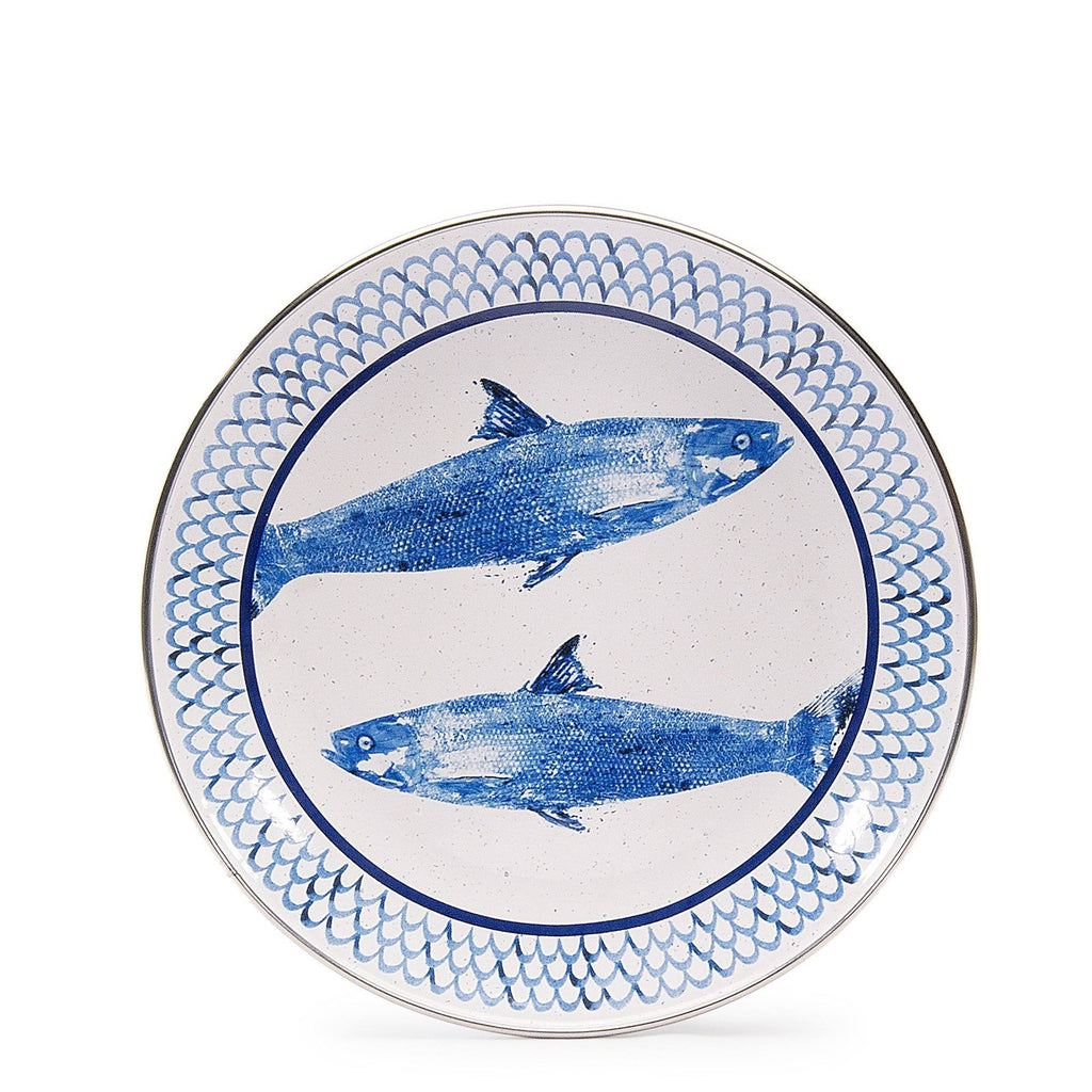 Blue Enamelware Sandwich Plates, Set of 4 P89892