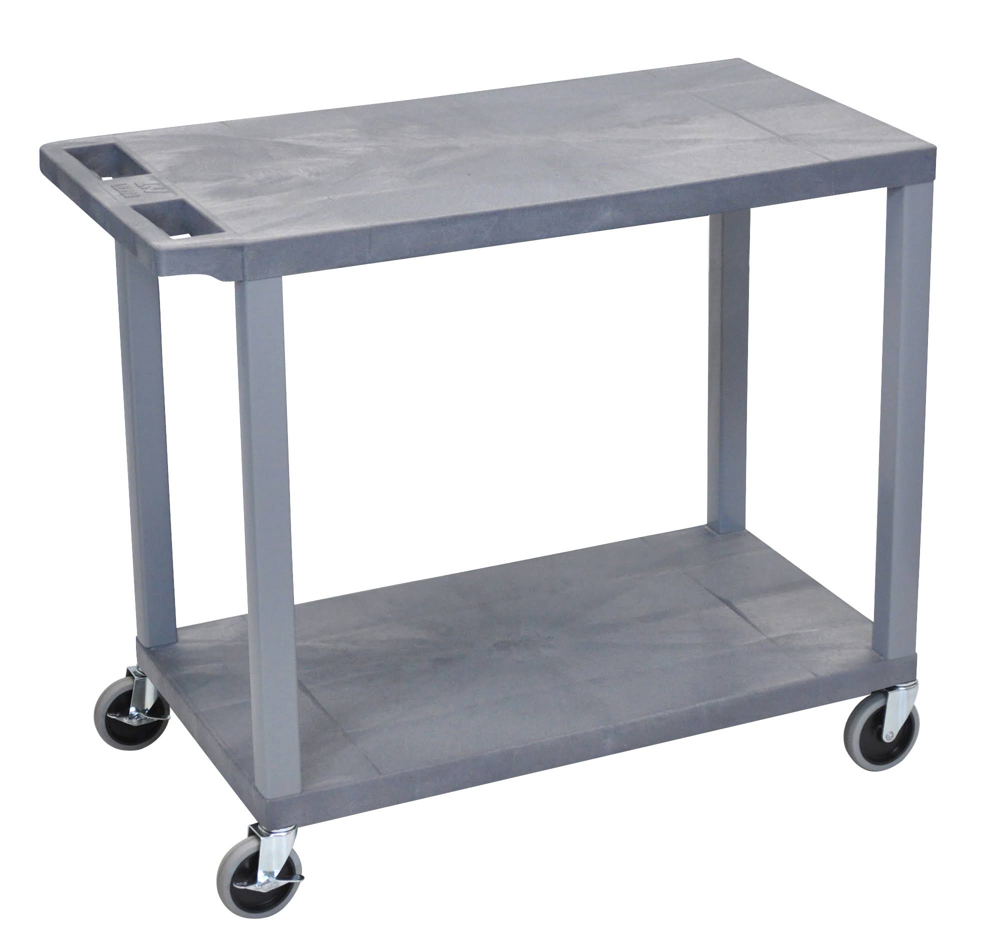 Gray Cart with 2 Flat Shelves F865088