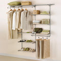 White Wire Shelving Kit with Expandable Shelving and Telescoping Rods G783011