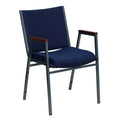 Navy Pattern Upholstered Stack Chair with Arms K411979