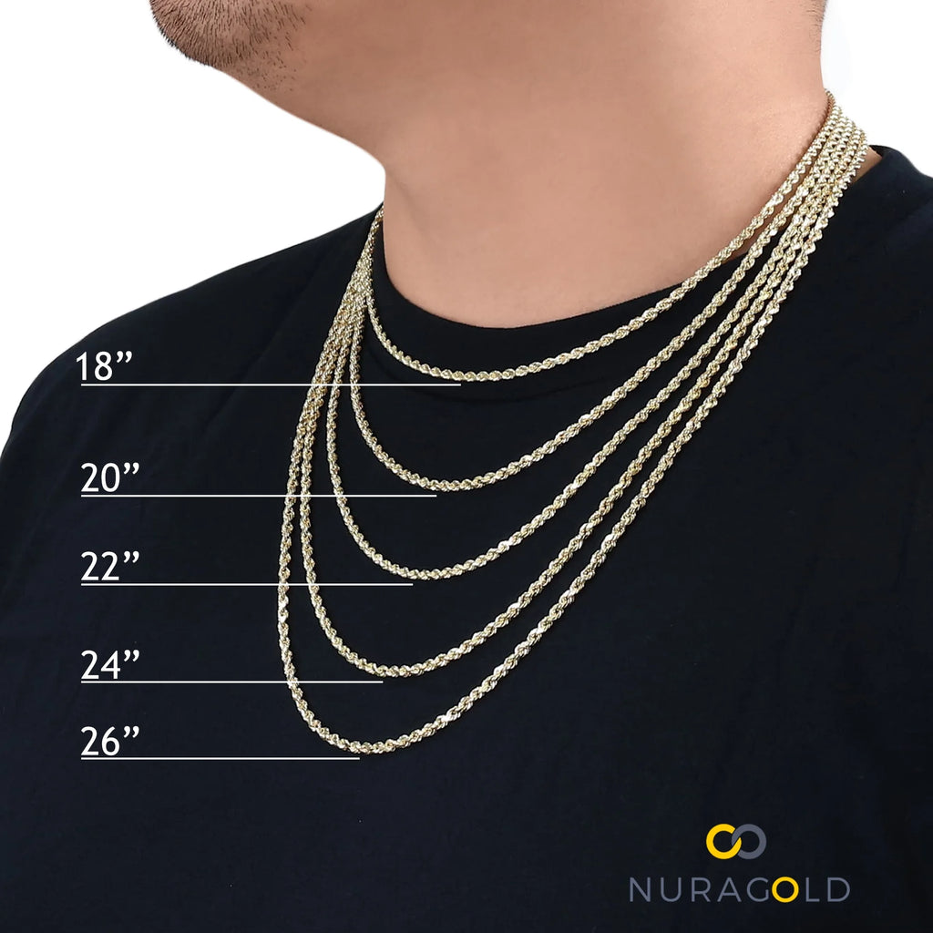 14k Yellow Gold Miami Cuban Link Chain Necklace 20" - 30" W193