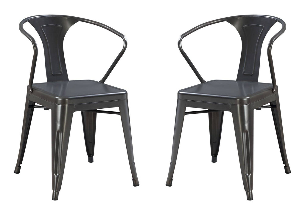 Charcoal Arm Chair Set of 2 C191370