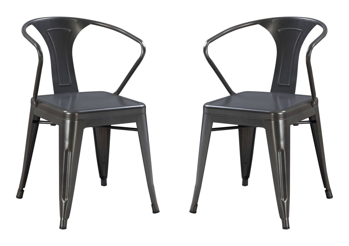 Charcoal Arm Chair Set of 2 C191370
