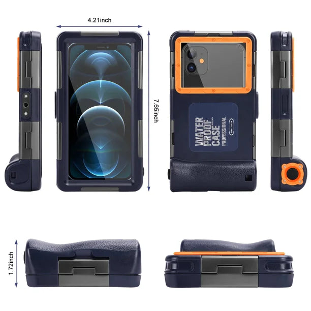 Waterproof Protective Case for Phones Up to 6.9 Inch with Lanyard X83647