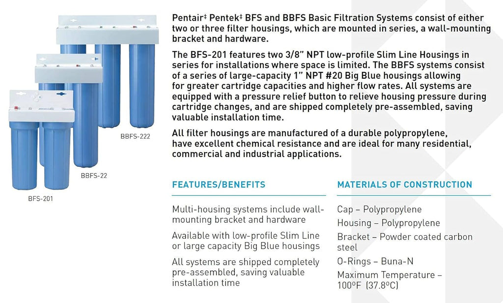 20 x 4.5 Water Filter Housing B9417