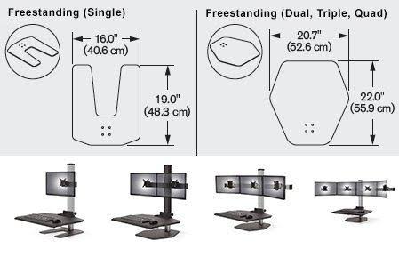 Three Monitor Sit-Stand Desk Workstation A581668