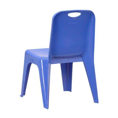 Blue Plastic Stackable School Chair with Carrying Handle T607