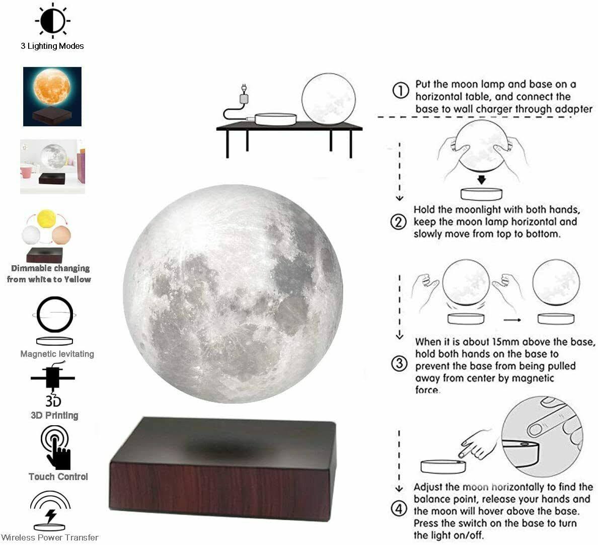 Floating Jupiter Lamp Light B385