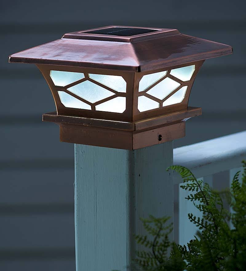 Copper Solar Post Cap Lights, Set of 2 T150