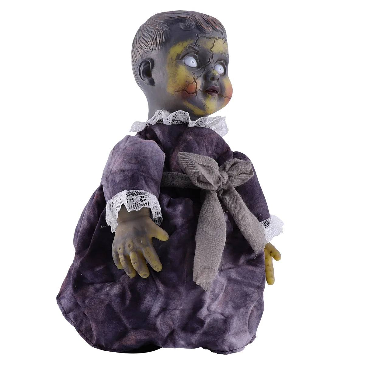 Halloween Scary Dolls, 1 PC Voice-activated Induction Glowing Walking Doll W665