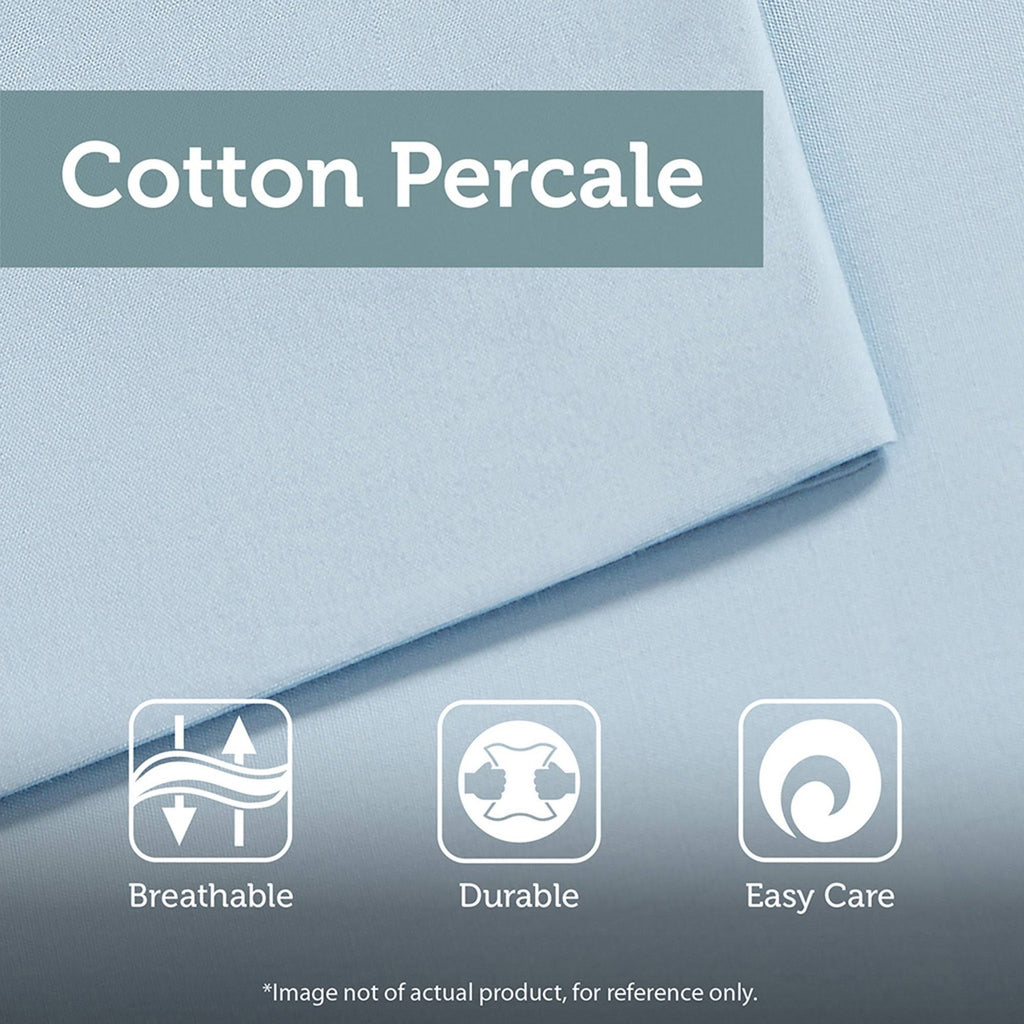 California King Cotton Percale Duvet Cover Set of 9 O295781