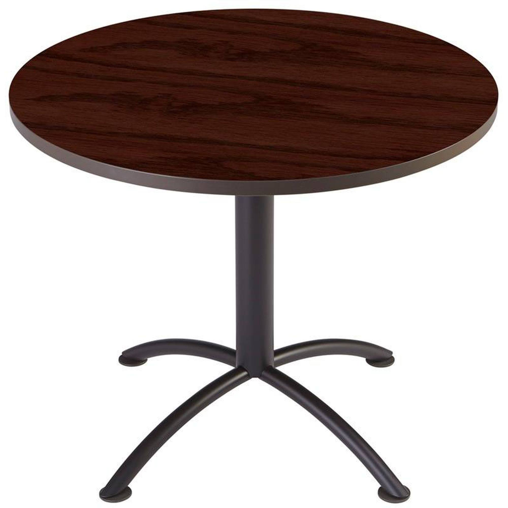 Mahogany/Black Round Table Q93044