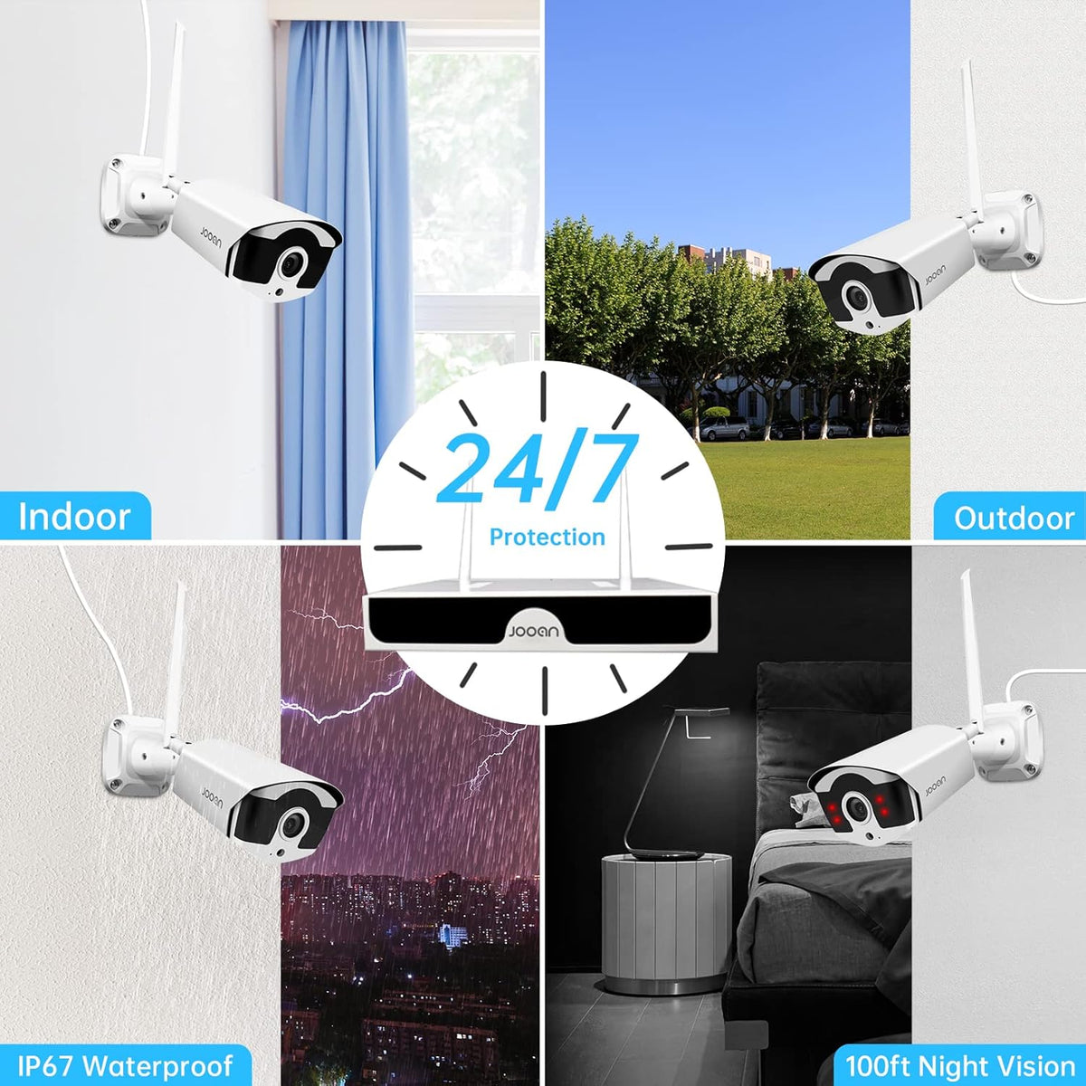 3MP Wireless Security Camera System with Audio Y949