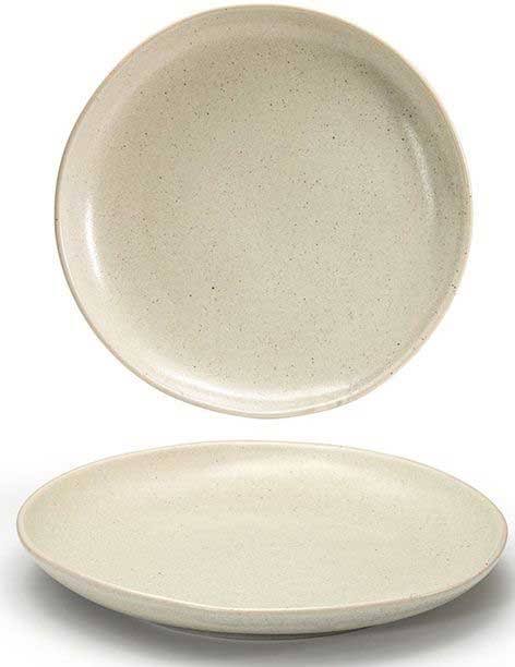 10x22 Mushroom Round Porcelain Plate - 6/Case D9247